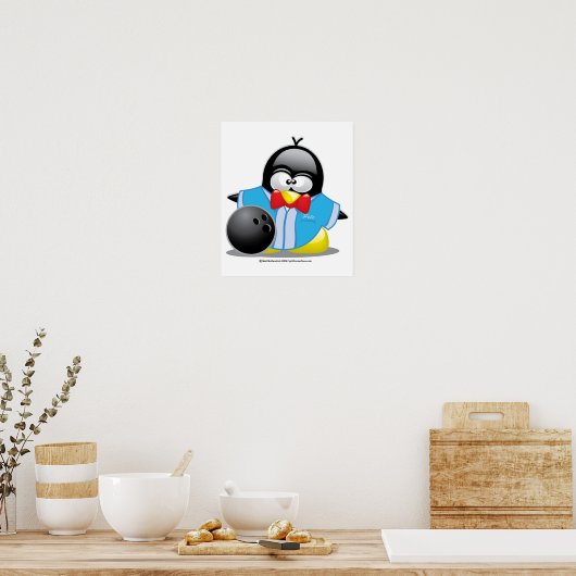 Bowling Penguin Poster (Küche)