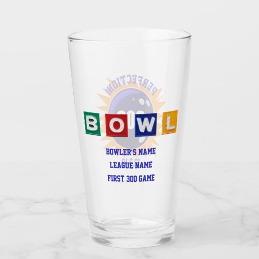Bowling Perfection Glas (Rückseite)