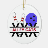 Bowling Personalisiert Keramik Ornament (Links)