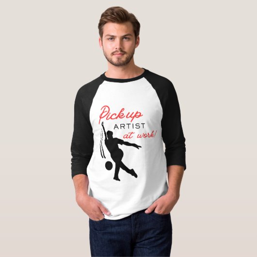 Bowling Pick Up Artist at Work Fun T-Shirt (Vorne ganz)