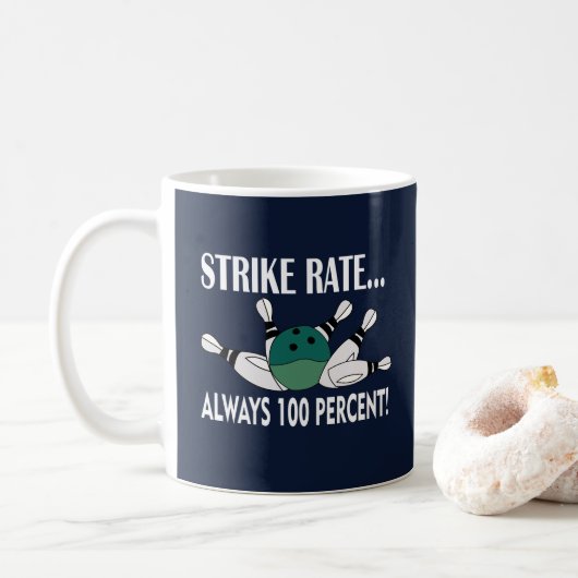 Bowling Pin Ball Strike Team Kaffeetasse (Mit Donut)
