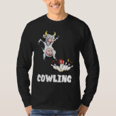 Bowling Pin Cow Funny Bowling Bowler Strike Bowlin T-Shirt (Vorderseite)