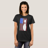 Bowling Pin US Flag American Bowling Player Bowler T-Shirt (Vorne ganz)