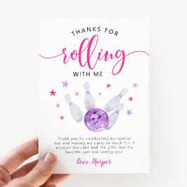 Bowling Pink zum Geburtstag danke für das Mitrolle