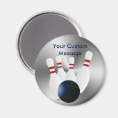 Bowling Pins 10 Pin Bowling Custom Magnet (Vorderseite/Rückseite)