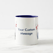 Bowling Pins 10 Pin Bowling Custom Zweifarbige Tasse (Mittel)