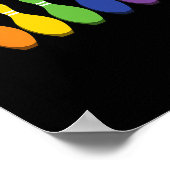 Bowling Pins Bowling Regenbogen Lgbt Pride Poster (Ecke)