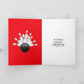 Bowling Pins Father's Day Karte (Innenseite)