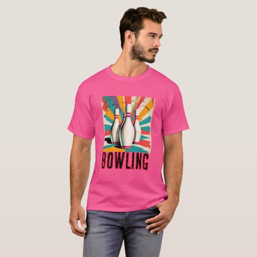 Bowling Pins in Action T-Shirt (Vorne ganz)