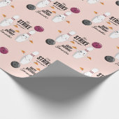 Bowling Pizza macht Spaß Kindergeburtstag Geschenkpapier (Ecke)
