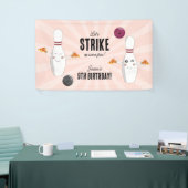 Bowling Pizza Strike Up Some Fun Kids Birthday Banner (Messeveranstaltung)