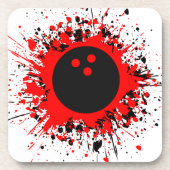 Bowling-Plattformen Getränkeuntersetzer (Vorderseite)