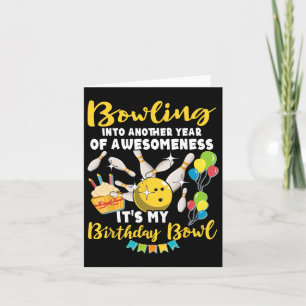 Bowling Player Bowler Bowling Birthday spielen Karte