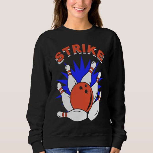 bowling player bowler bowling game bowling sweatshirt (Vorderseite)