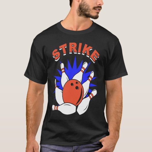 bowling player bowler bowling game bowling T-Shirt (Vorderseite)