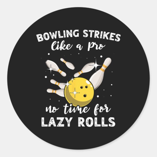 Bowling Player Bowler Slow Bowling Runder Aufkleber (Vorderseite)