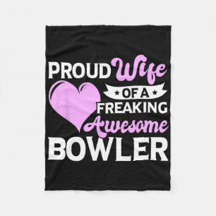 Bowling Player Coach Bowler Ehefrau Fleecedecke