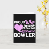 Bowling Player Coach Bowler Ehefrau Karte (Gelbe Blume)