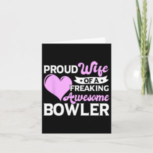 Bowling Player Coach Bowler Ehefrau Karte