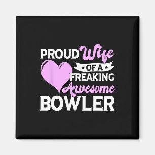 Bowling Player Coach Bowler Ehefrau Magnet
