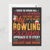 Bowling Player Expedition Funny Bowler Sport Postkarte (Vorne/Hinten)