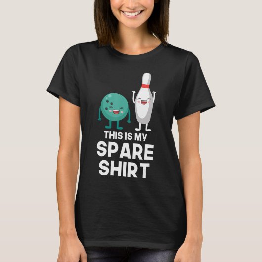 Bowling Player Geschenk Split Ball und Button Dies T-Shirt (Vorderseite)