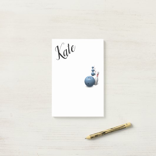 Bowling Post-it Klebezettel (Auf Schreibtisch)