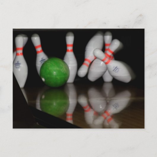 Bowling Postcard Postkarte (Vorderseite)