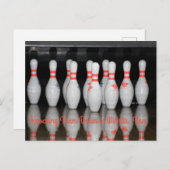 Bowling Postcard Postkarte (Vorne/Hinten)