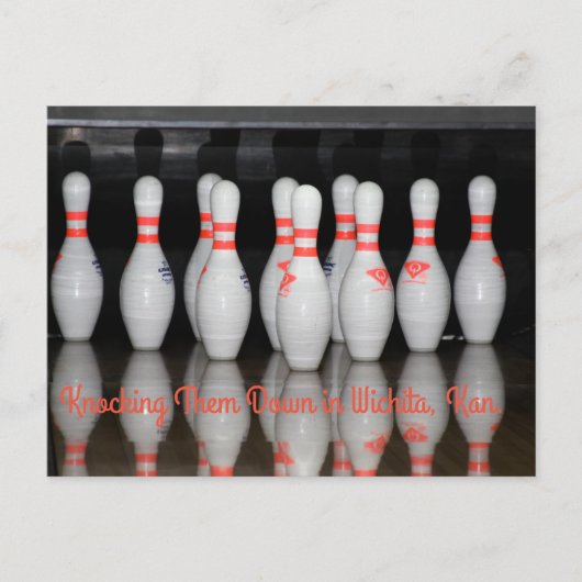 Bowling Postcard Postkarte (Vorderseite)