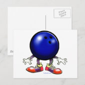 Bowling Postkarte (Vorne/Hinten)