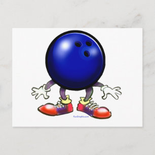 Bowling Postkarte