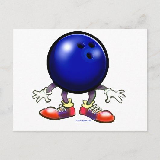 Bowling Postkarte (Vorderseite)