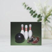 Bowling Postkarte (Stehend Vorderseite)