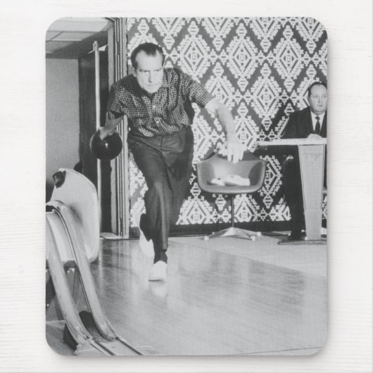Bowling Präsidenten-Richard Nixon am Weißen Haus Mousepad (Vorne)