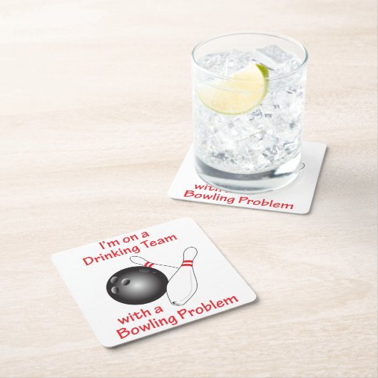 Bowling Problem Rechteckiger Pappuntersetzer (Vor Ort)