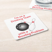 Bowling Problem Rechteckiger Pappuntersetzer (angewinkelt)