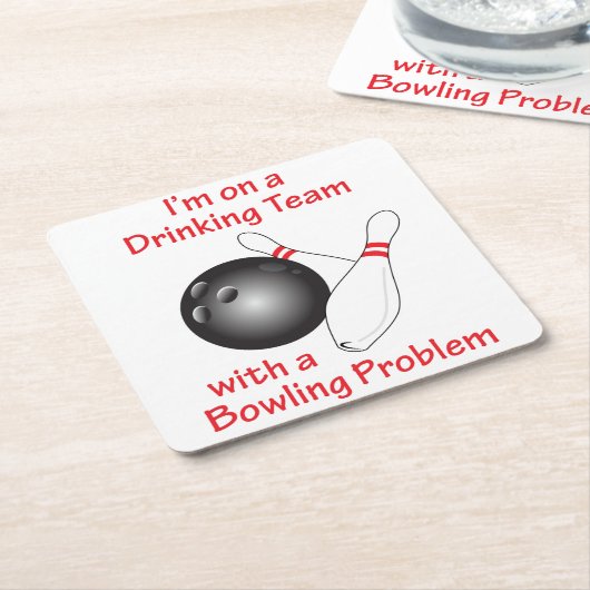 Bowling Problem Rechteckiger Pappuntersetzer (angewinkelt)