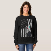 Bowling Proud USA Flag Vintag Bowling Sweatshirt (Vorne ganz)