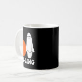 Bowling Pun Boo-ling Funny Bowling Players Hallowe Kaffeetasse (Vorderseite Links)