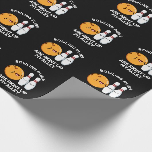Bowling Puns sind genau oben in meinem alleindunkl Geschenkpapier (Ecke)