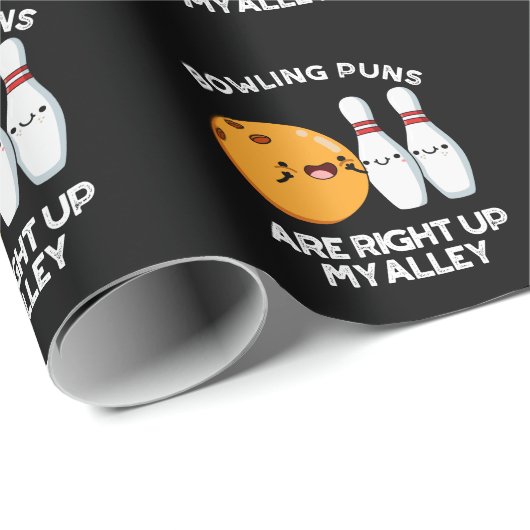 Bowling Puns sind genau oben in meinem alleindunkl Geschenkpapier (Rolleneckpunkt)