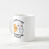 Bowling Puns sind gleich oben auf meinem alleinig Kaffeetasse (Vorderseite Links)