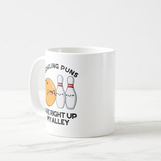 Bowling Puns sind gleich oben auf meinem alleinig Kaffeetasse (Vorderseite Links)