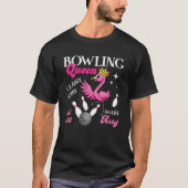Bowling Queen Classy And Sassy Funny Flamingo Bowl T-Shirt (Vorderseite)