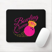 Bowling Queen Fun Gift for Girls Bowlers Mousepad (Mit Mouse)