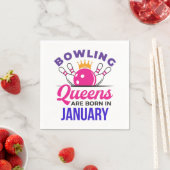 Bowling Queens ist im Januar Geboren Serviette (Beispiel)
