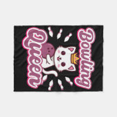 Bowling Queen's Niedlich Women's Girly Kawaii Anim Fleecedecke (Vorderseite (Horizontal))