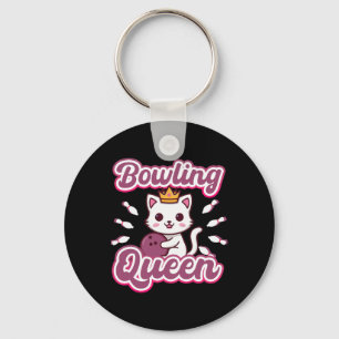 Bowling Queen's Niedlich Women's Girly Kawaii Anim Schlüsselanhänger