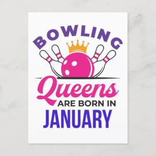 Bowling Queens werden im Januar geboren Postkarte